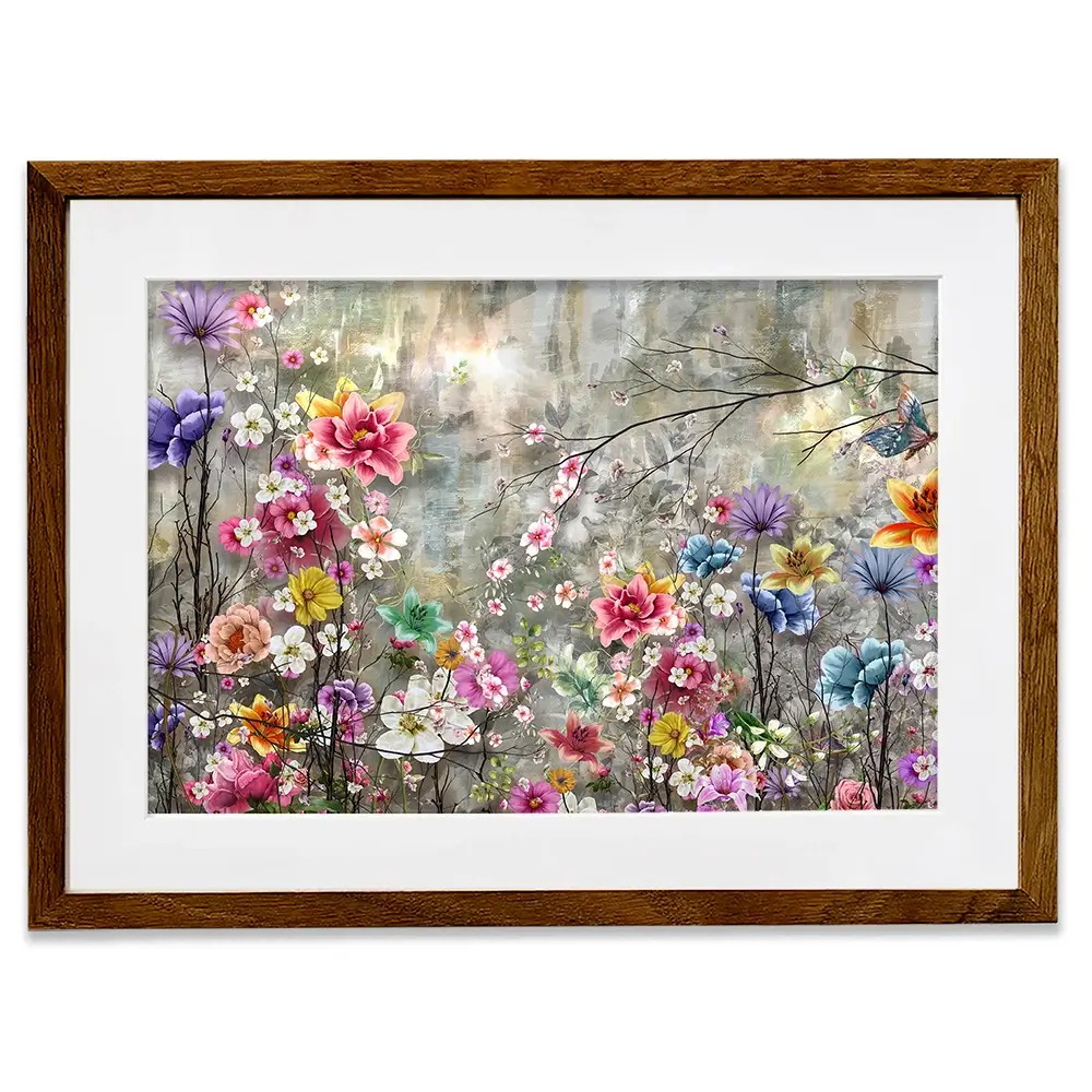 Flowers Everywhere Framed Art Print Flowers Everywhere Framed Art Print wall art product Pawaris Pattano09 / Shutterstock