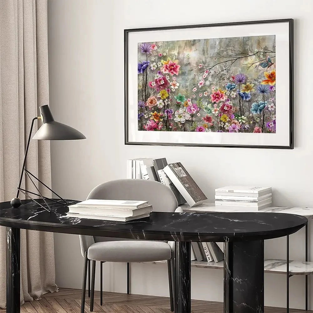 Flowers Everywhere Framed Art Print Flowers Everywhere Framed Art Print wall art product Pawaris Pattano09 / Shutterstock
