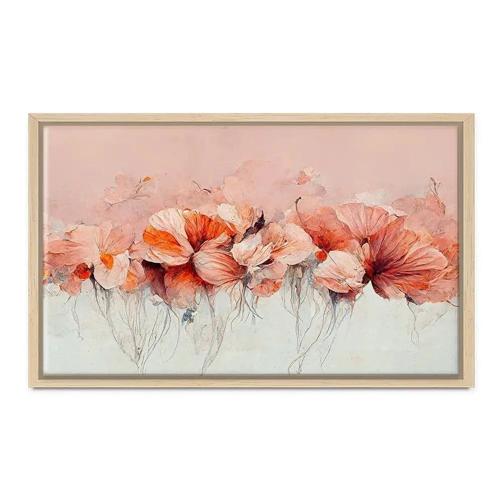 Flowers In A Row Canvas Print Flowers In A Row Canvas Print wall art product Treechild