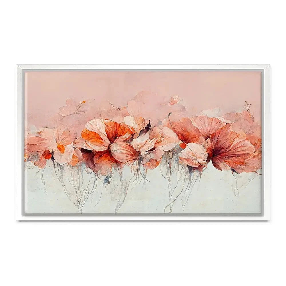 Flowers In A Row Canvas Print Flowers In A Row Canvas Print wall art product Treechild