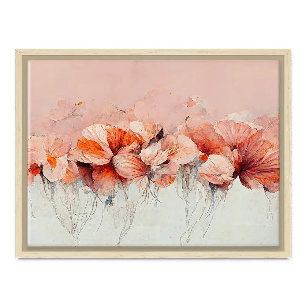 Flowers In A Row Canvas Print Flowers In A Row Canvas Print wall art product Treechild