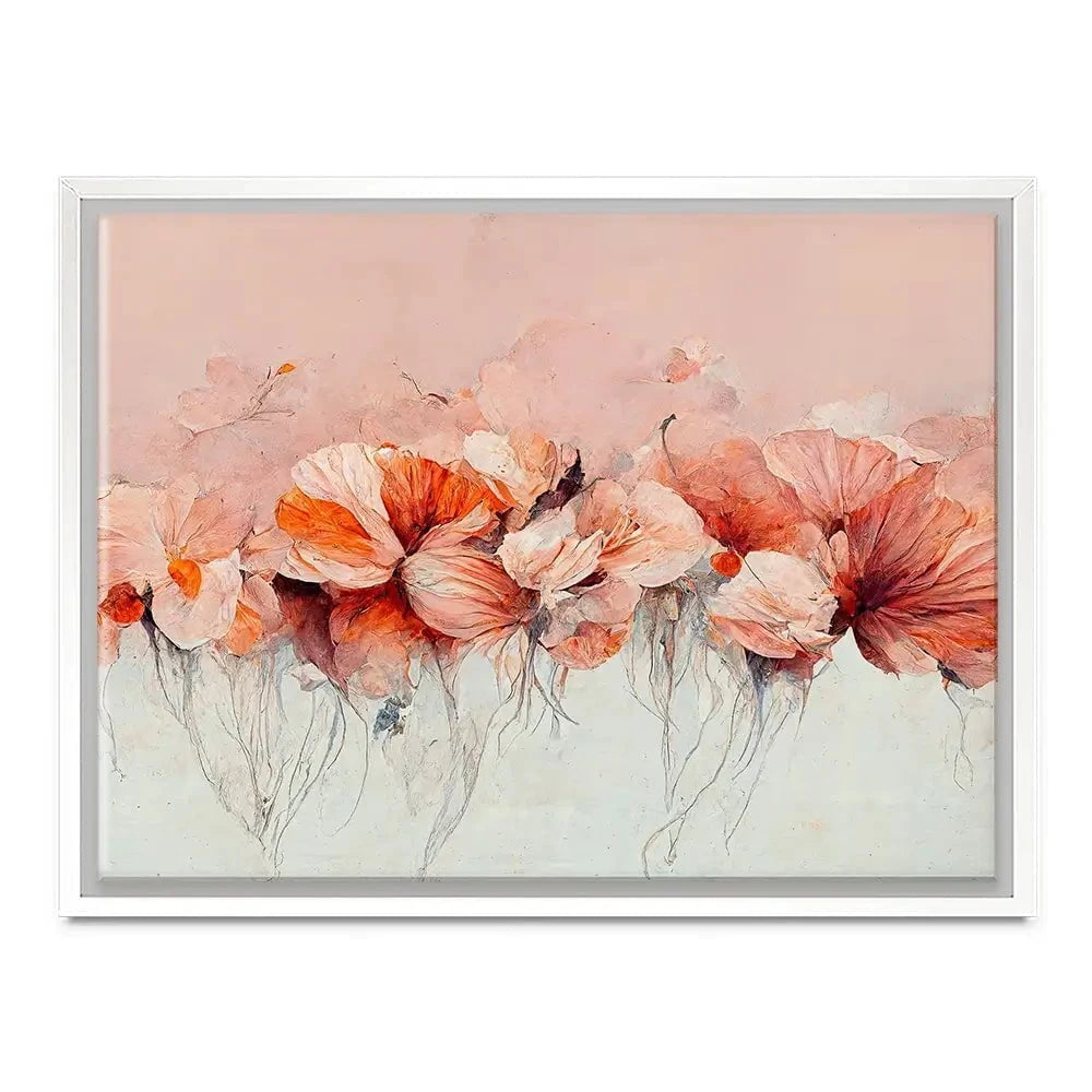 Flowers In A Row Canvas Print Flowers In A Row Canvas Print wall art product Treechild