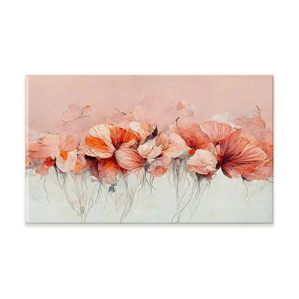 Flowers In A Row Canvas Print Flowers In A Row Canvas Print wall art product Treechild