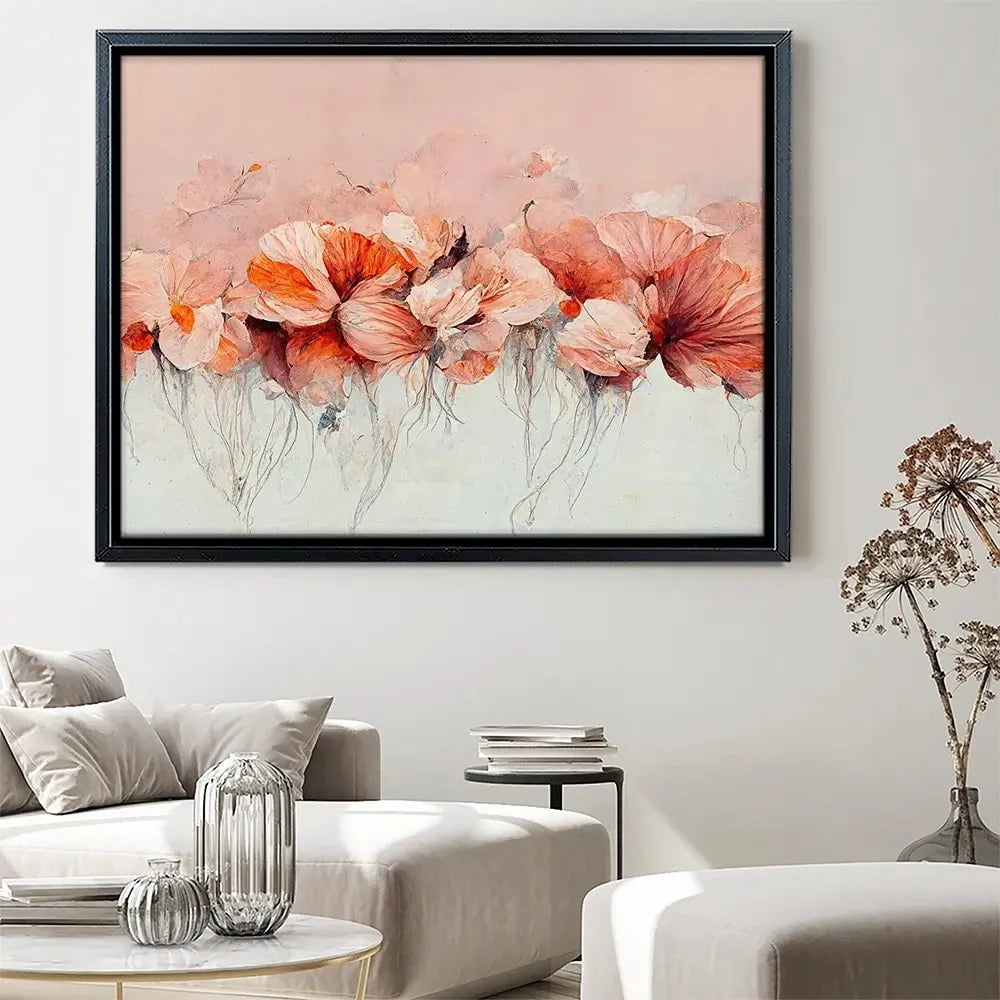 Flowers In A Row Canvas Print Flowers In A Row Canvas Print wall art product Treechild