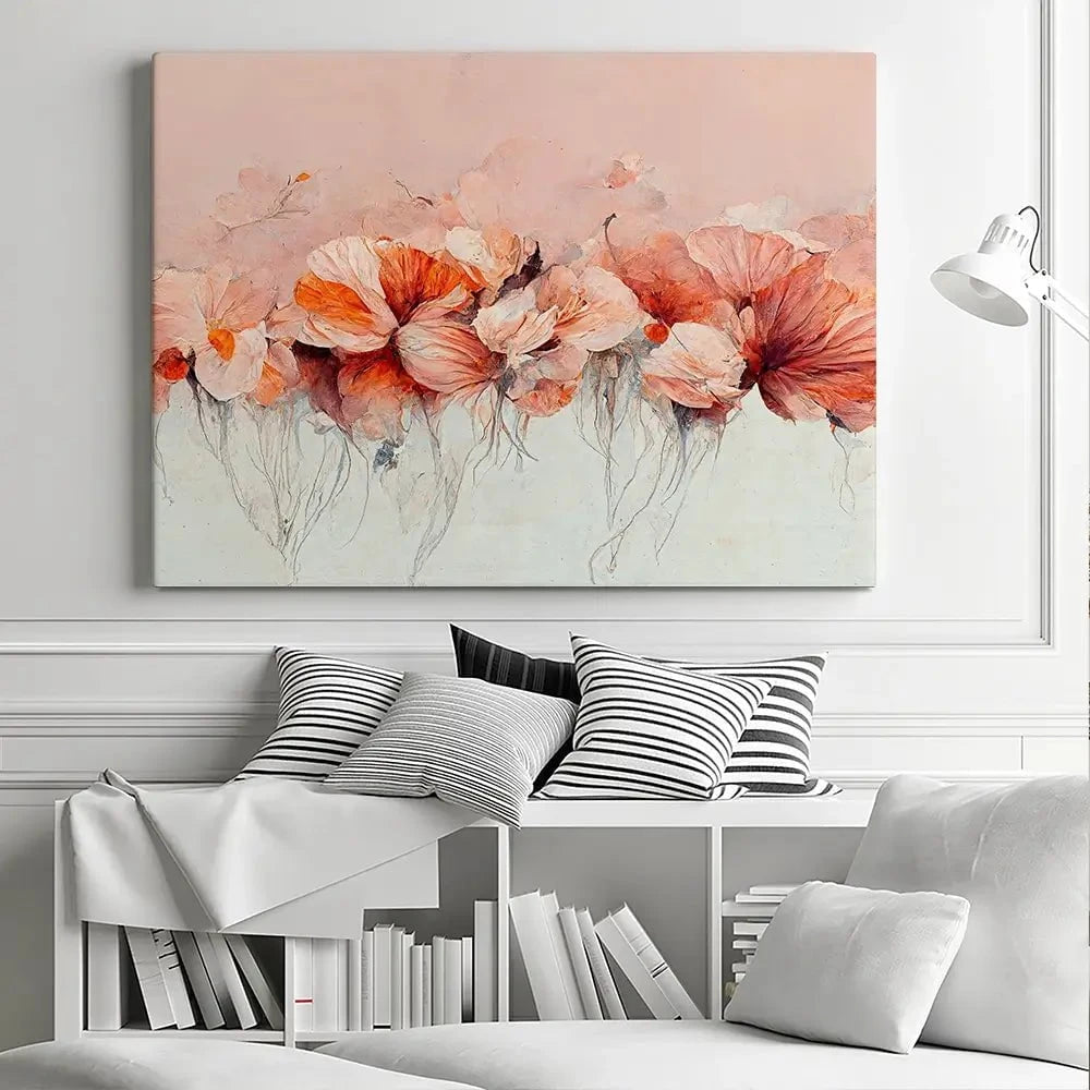 Flowers In A Row Canvas Print Flowers In A Row Canvas Print wall art product Treechild