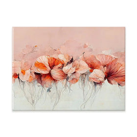Flowers In A Row Canvas Print Flowers In A Row Canvas Print wall art product Treechild