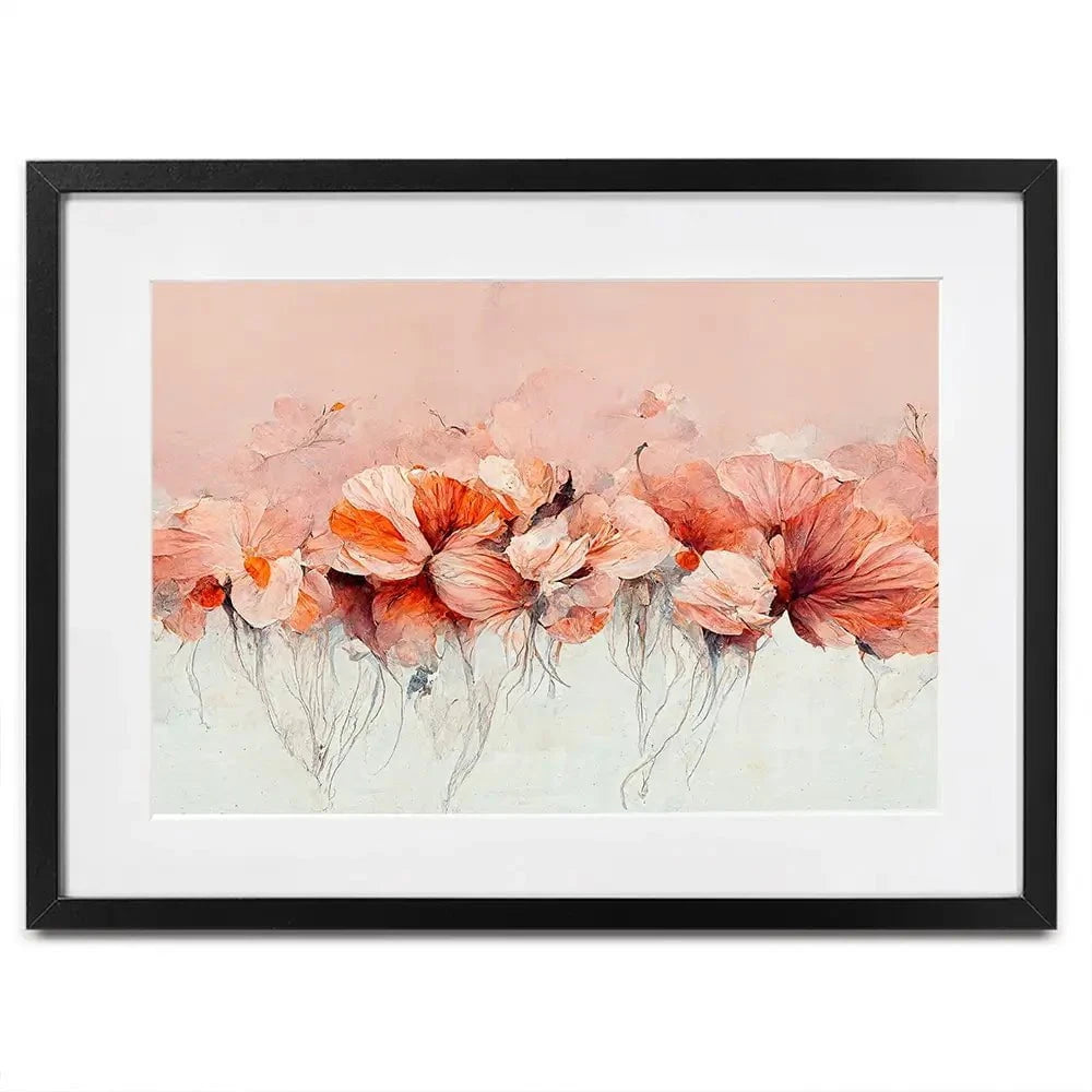Flowers In A Row Framed Art Print Flowers In A Row Framed Art Print wall art product Treechild