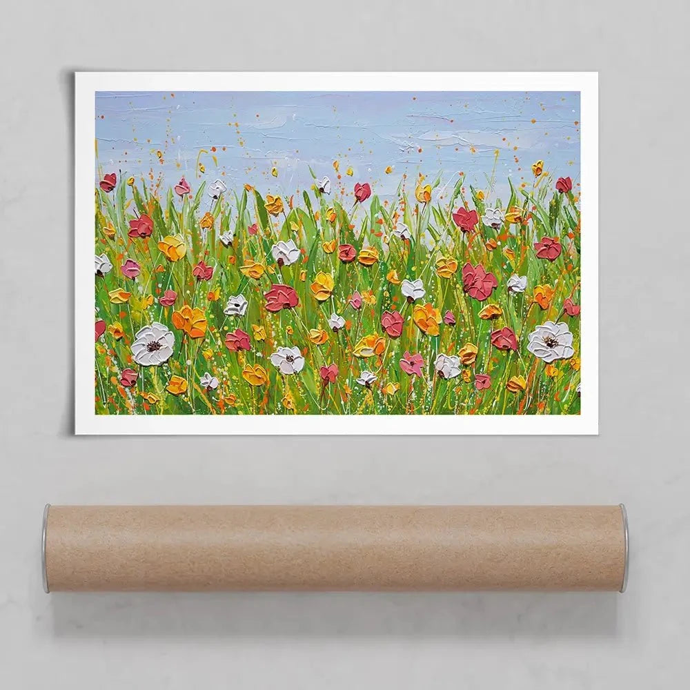 Flowers In The Garden Art Print Flowers In The Garden Art Print wall art product Olga Tkachyk
