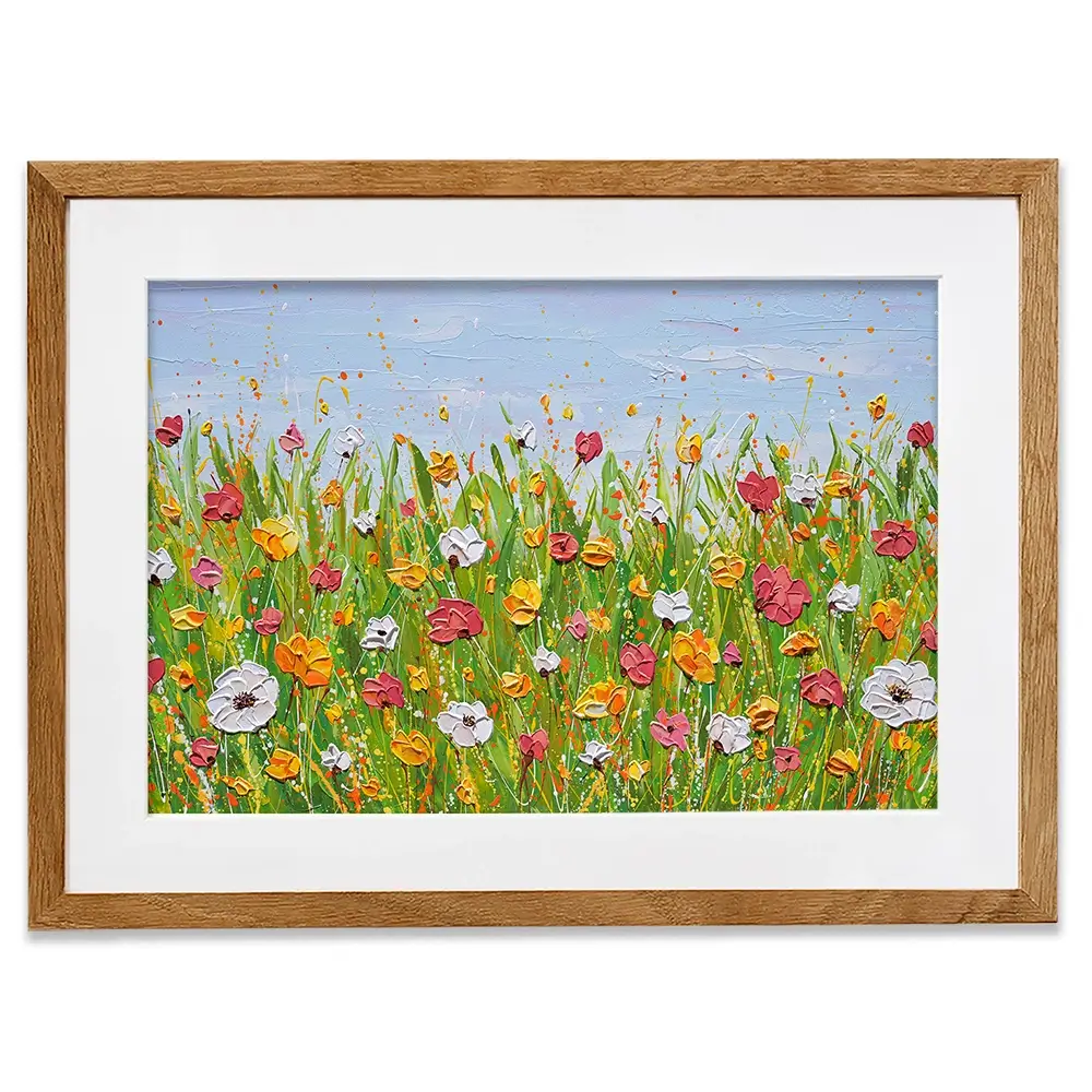 Flowers In The Garden Framed Art Print Flowers In The Garden Framed Art Print wall art product Olga Tkachyk