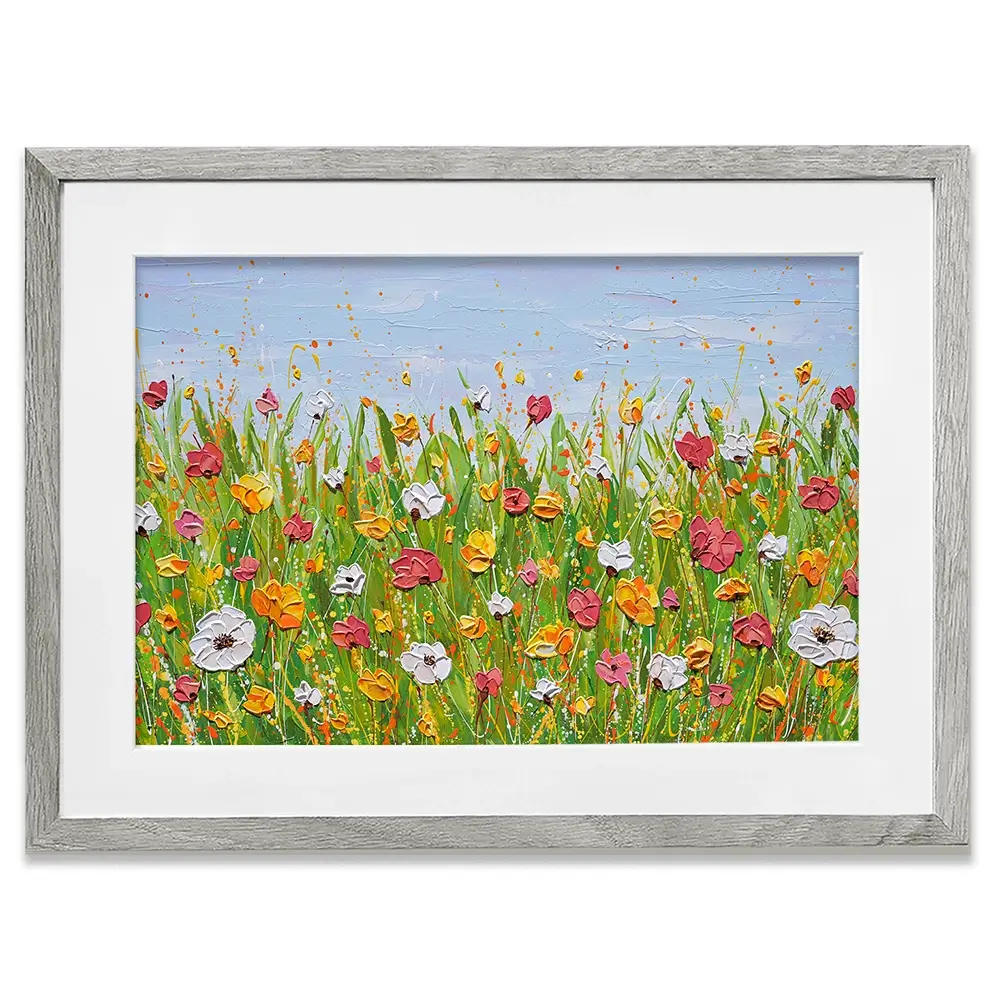 Flowers In The Garden Framed Art Print Flowers In The Garden Framed Art Print wall art product Olga Tkachyk