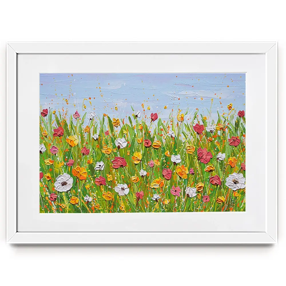 Flowers In The Garden Framed Art Print Flowers In The Garden Framed Art Print wall art product Olga Tkachyk