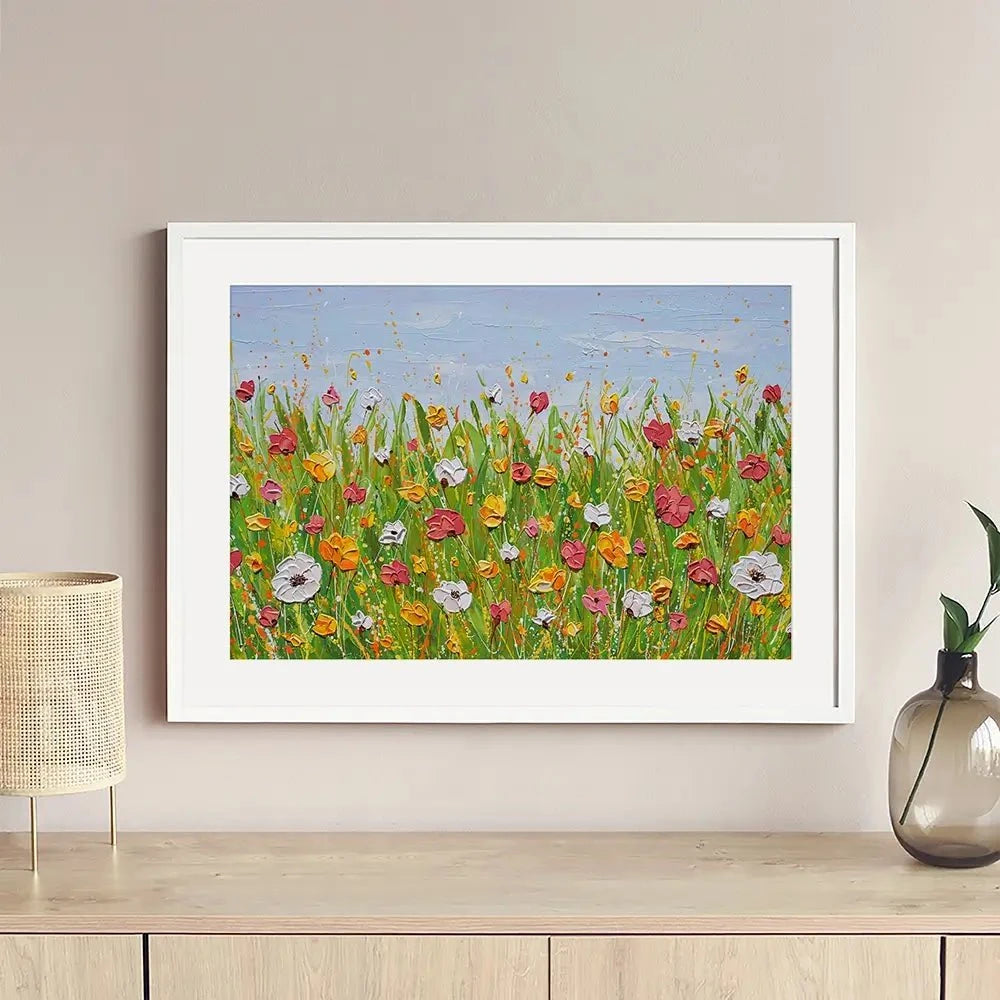 Flowers In The Garden Framed Art Print Flowers In The Garden Framed Art Print wall art product Olga Tkachyk