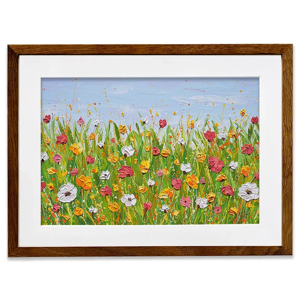 Flowers In The Garden Framed Art Print Flowers In The Garden Framed Art Print wall art product Olga Tkachyk