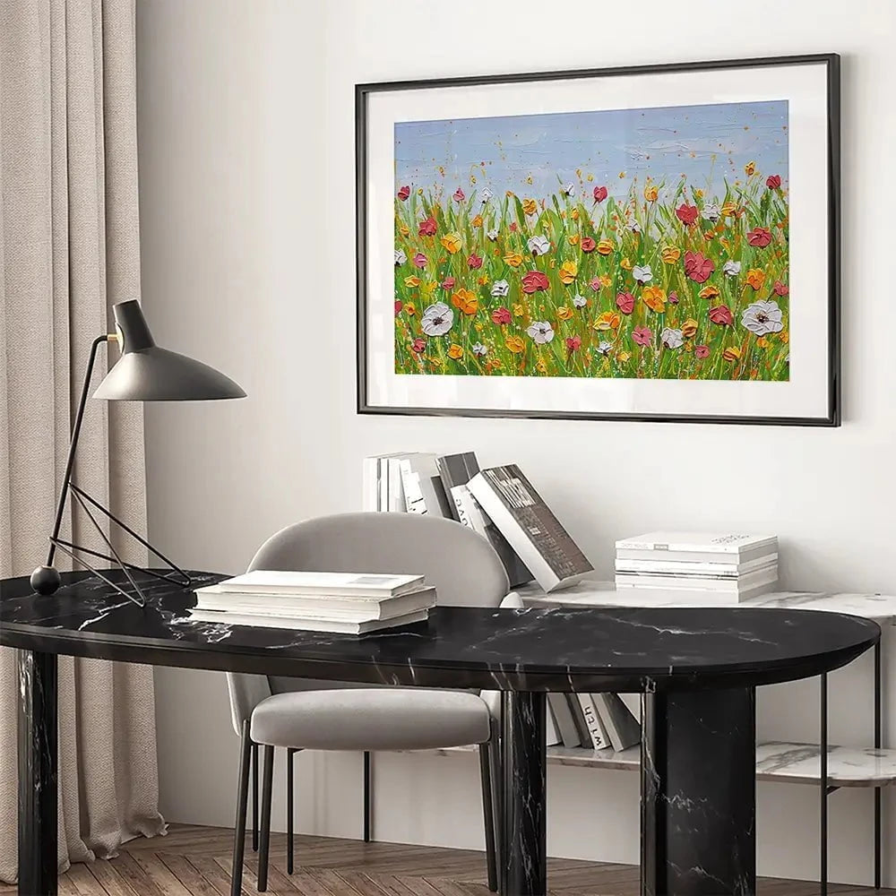 Flowers In The Garden Framed Art Print Flowers In The Garden Framed Art Print wall art product Olga Tkachyk