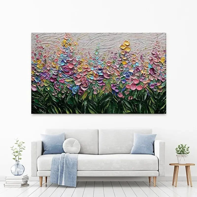 Flowers Of The Rainbow Canvas Print Flowers Of The Rainbow Canvas Print wall art product Nada Khatib