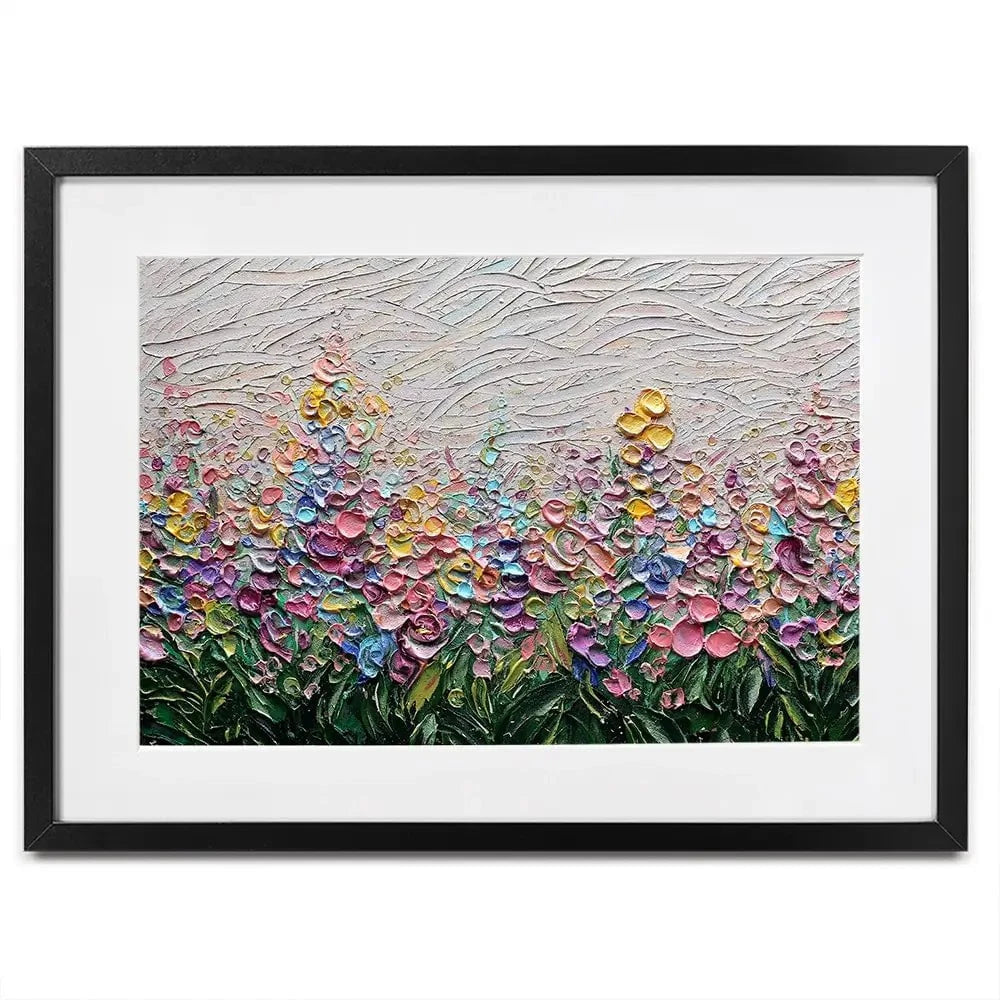 Flowers Of The Rainbow Framed Art Print Flowers Of The Rainbow Framed Art Print wall art product Nada Khatib