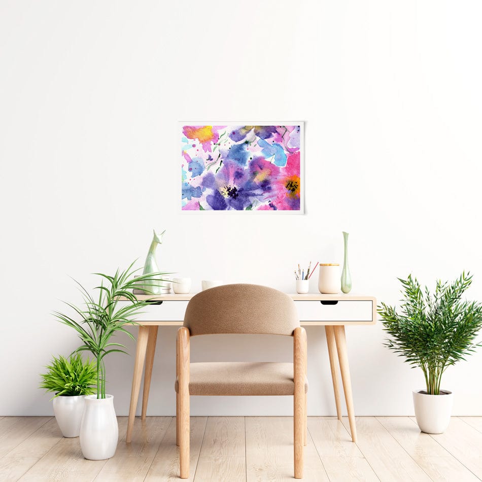 Flowers Painted In Watercolour Art Print Flowers Painted In Watercolour Art Print wall art product Katerina Izotova Art Lab / Shutterstock