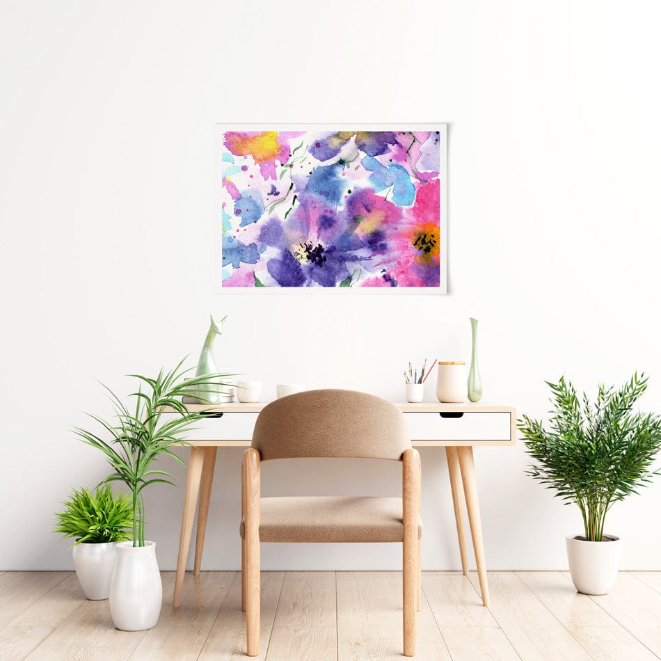 Flowers Painted In Watercolour Art Print wall art product Katerina Izotova Art Lab / Shutterstock