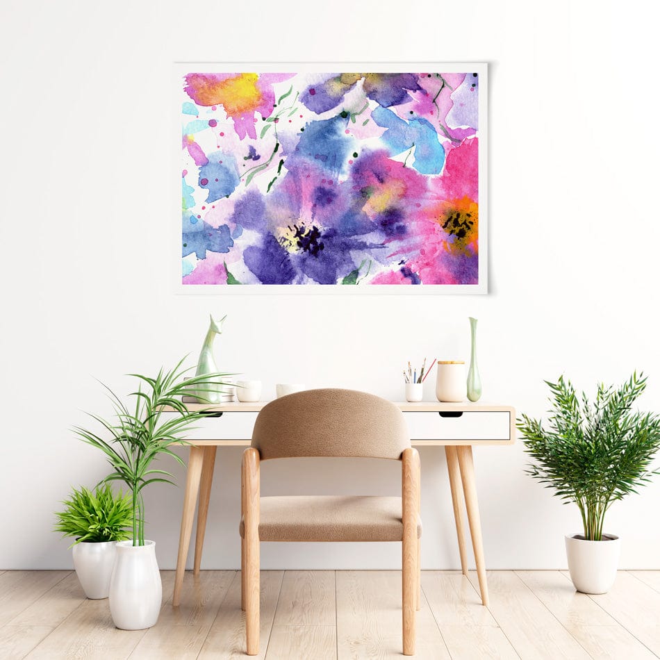 Flowers Painted In Watercolour Art Print wall art product Katerina Izotova Art Lab / Shutterstock