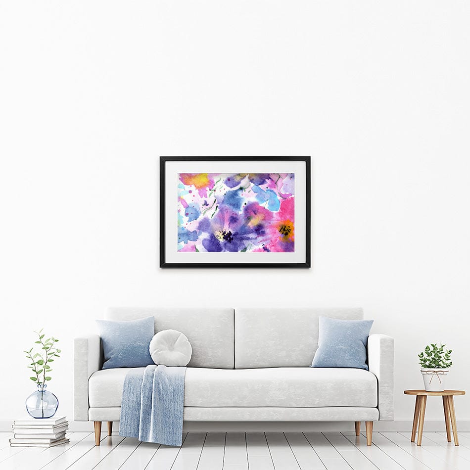 Flowers Painted In Watercolour Framed Art Print Flowers Painted In Watercolour Framed Art Print wall art product Katerina Izotova Art Lab / Shutterstock