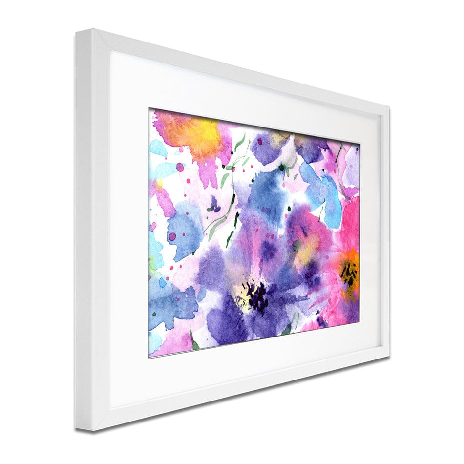 Flowers Painted In Watercolour Framed Art Print Flowers Painted In Watercolour Framed Art Print wall art product Katerina Izotova Art Lab / Shutterstock