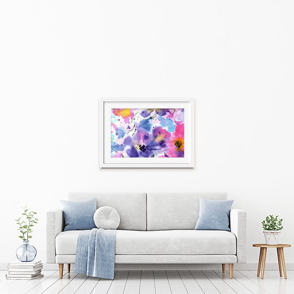 Flowers Painted In Watercolour Framed Art Print Flowers Painted In Watercolour Framed Art Print wall art product Katerina Izotova Art Lab / Shutterstock