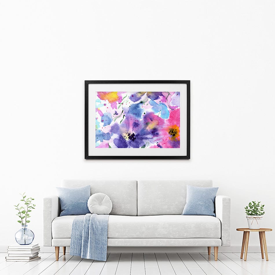 Flowers Painted In Watercolour Framed Art Print wall art product Katerina Izotova Art Lab / Shutterstock