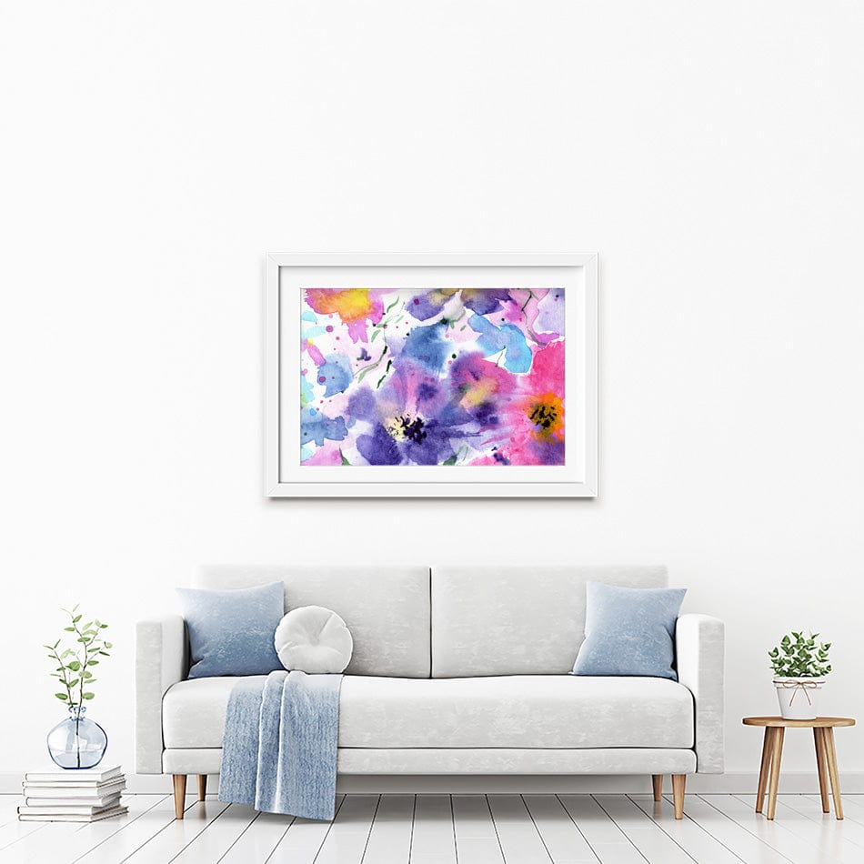 Flowers Painted In Watercolour Framed Art Print wall art product Katerina Izotova Art Lab / Shutterstock