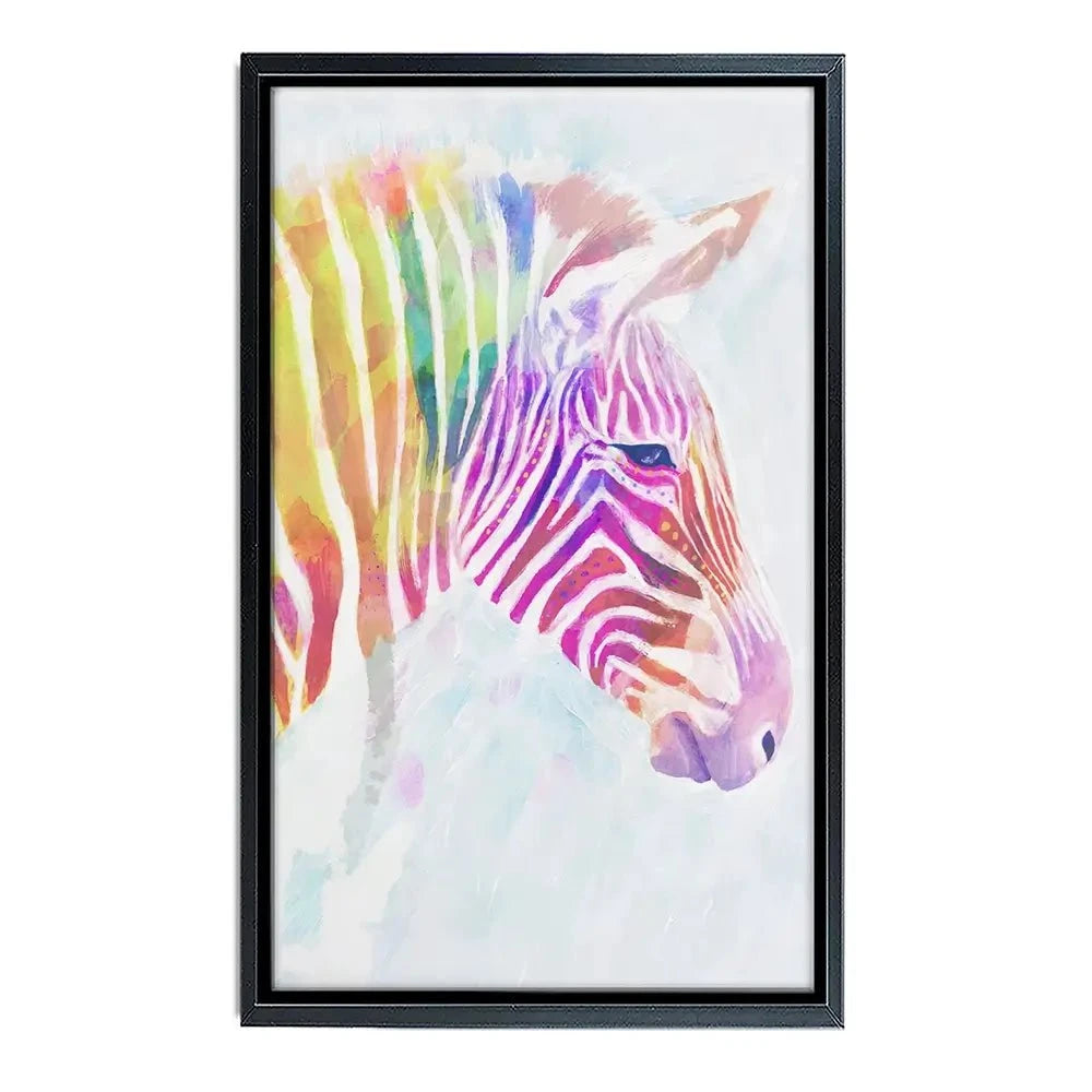 Fluroscent Zebra Canvas Print Fluroscent Zebra Canvas Print wall art product Victoria Borges