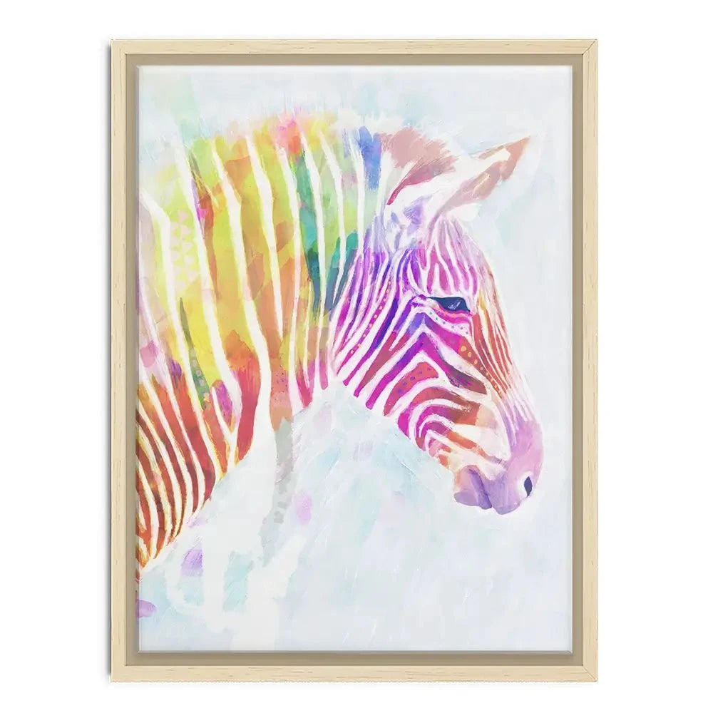 Fluroscent Zebra Canvas Print Fluroscent Zebra Canvas Print wall art product Victoria Borges