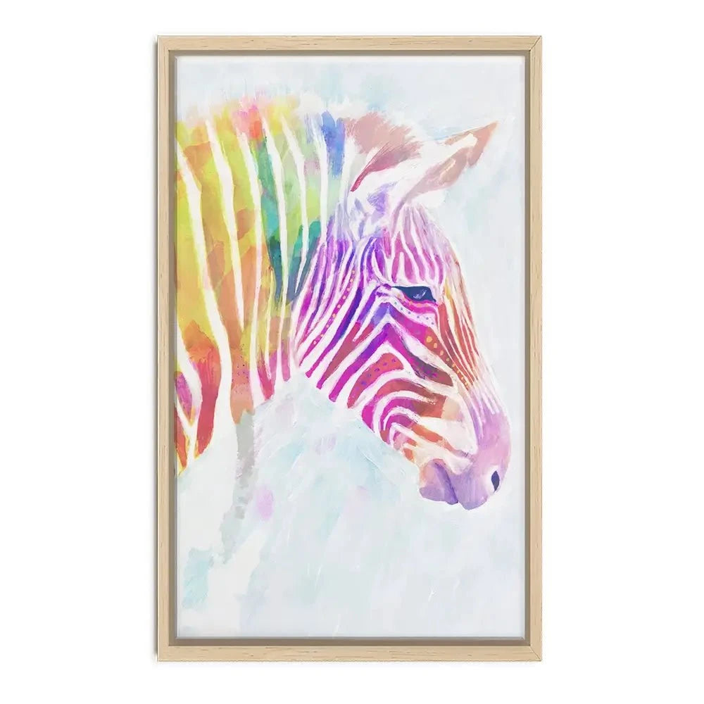 Fluroscent Zebra Canvas Print Fluroscent Zebra Canvas Print wall art product Victoria Borges