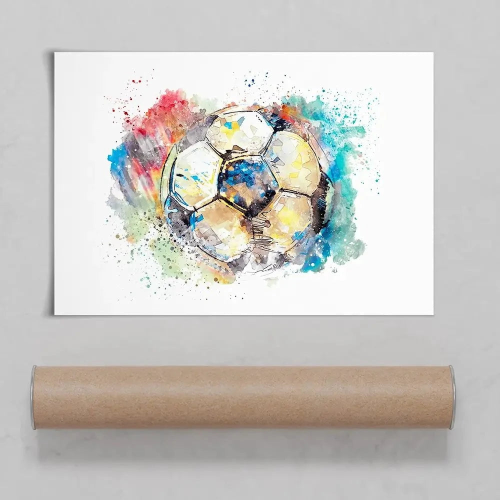Football Splash Art Print Football Splash Art Print wall art product marina shin / Shutterstock