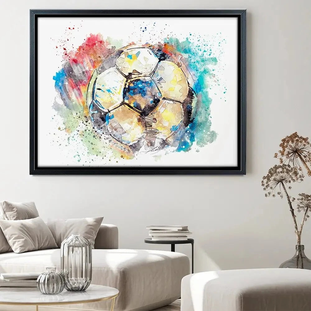 Football Splash Canvas Print Football Splash Canvas Print wall art product marina shin / Shutterstock