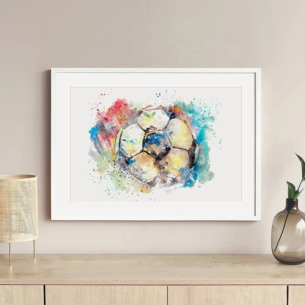 Football Splash Framed Art Print Football Splash Framed Art Print wall art product marina shin / Shutterstock