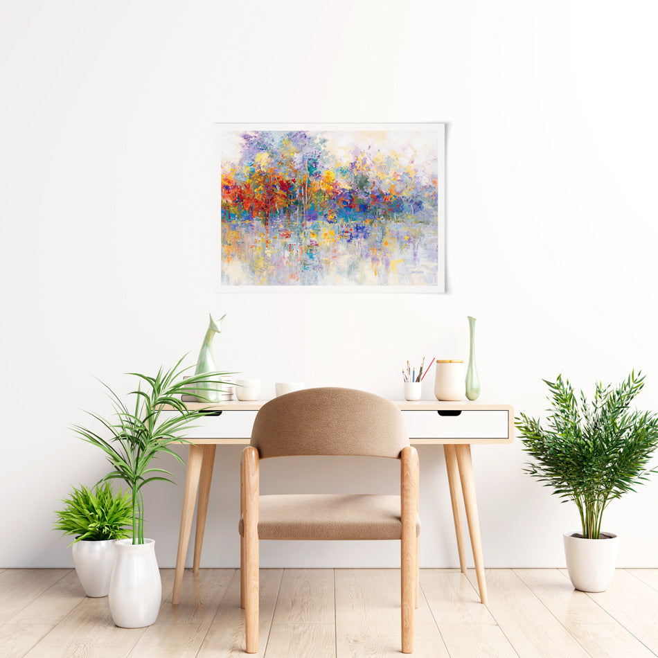 Forest By The Frozen Lake Art Print Forest By The Frozen Lake Art Print wall art product Leon Devenice
