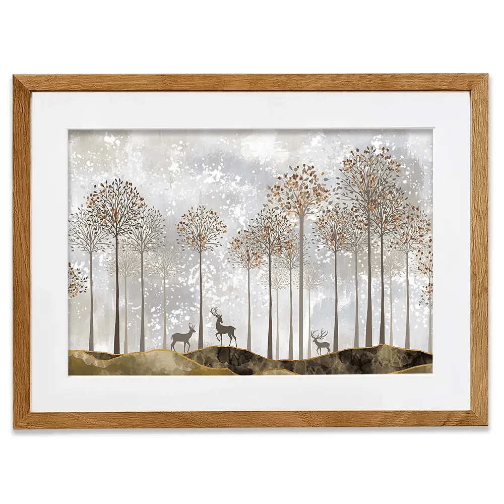 Forest Deer Framed Art Print Forest Deer Framed Art Print wall art product 3d artwork wallpaper / Shutterstock