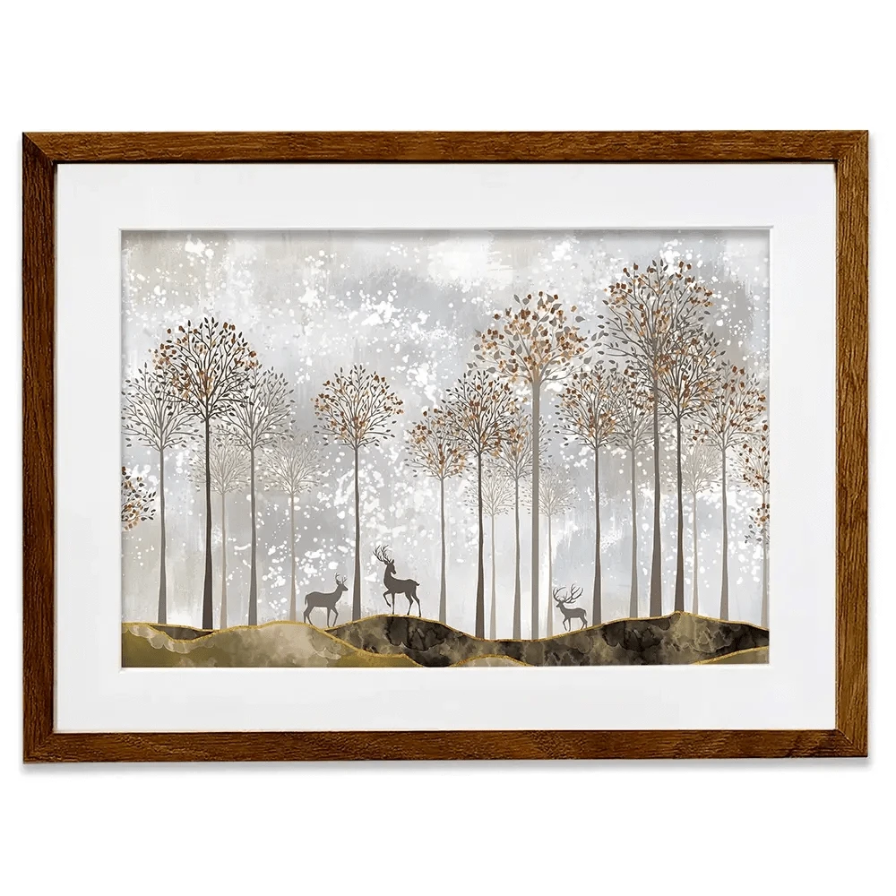 Forest Deer Framed Art Print Forest Deer Framed Art Print wall art product 3d artwork wallpaper / Shutterstock
