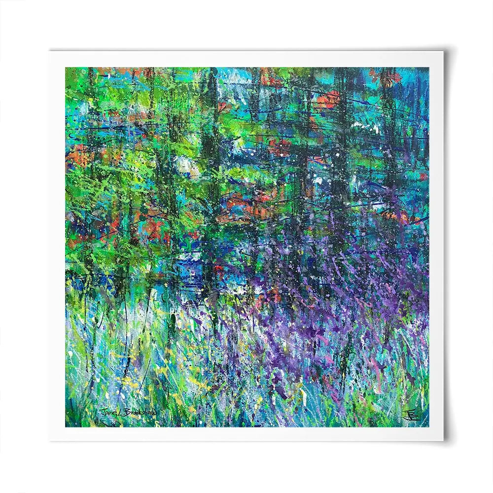 Forest Greens Square Art Print Forest Greens Square Art Print wall art product Jane Brookshaw
