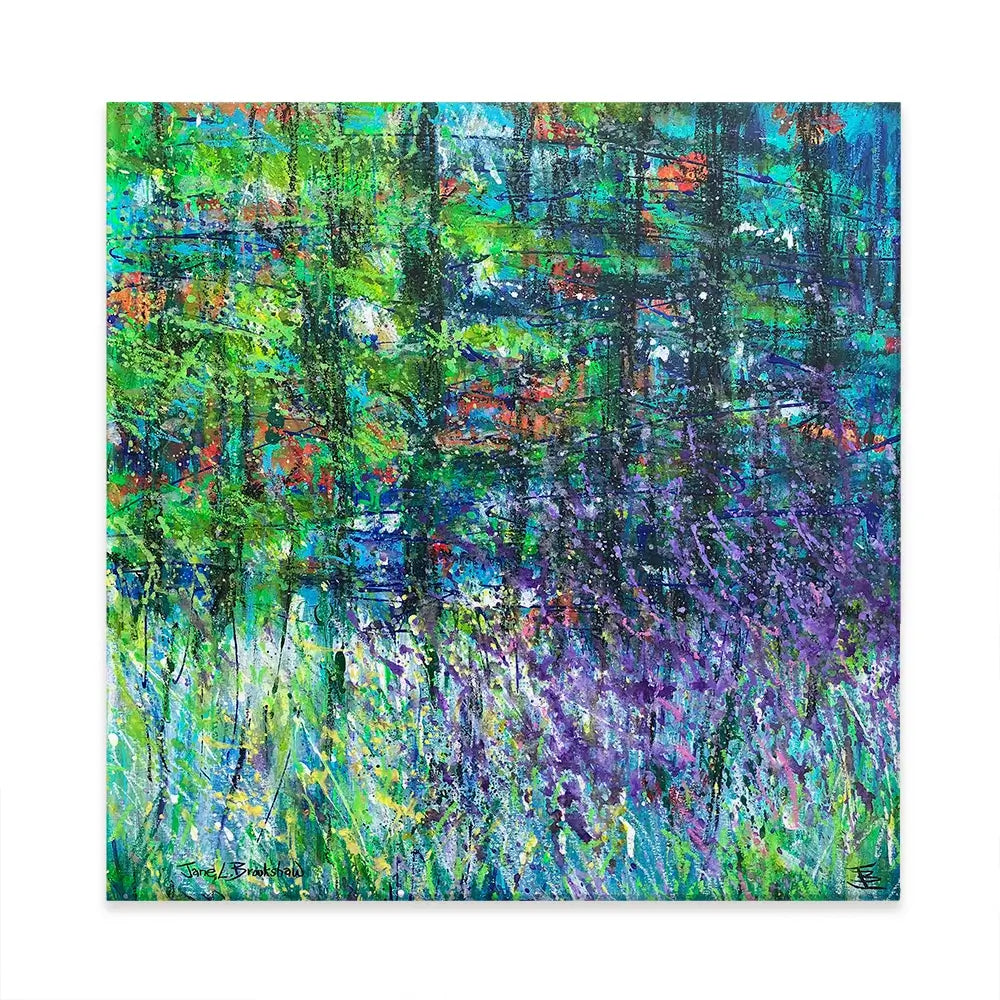 Forest Greens Square Canvas Print Forest Greens Square Canvas Print wall art product Jane Brookshaw