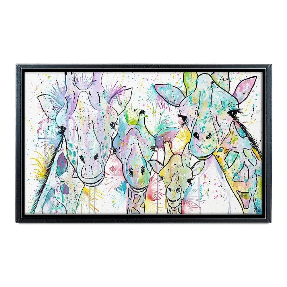 Four Giraffes Canvas Print Four Giraffes Canvas Print wall art product Jamie Taylor