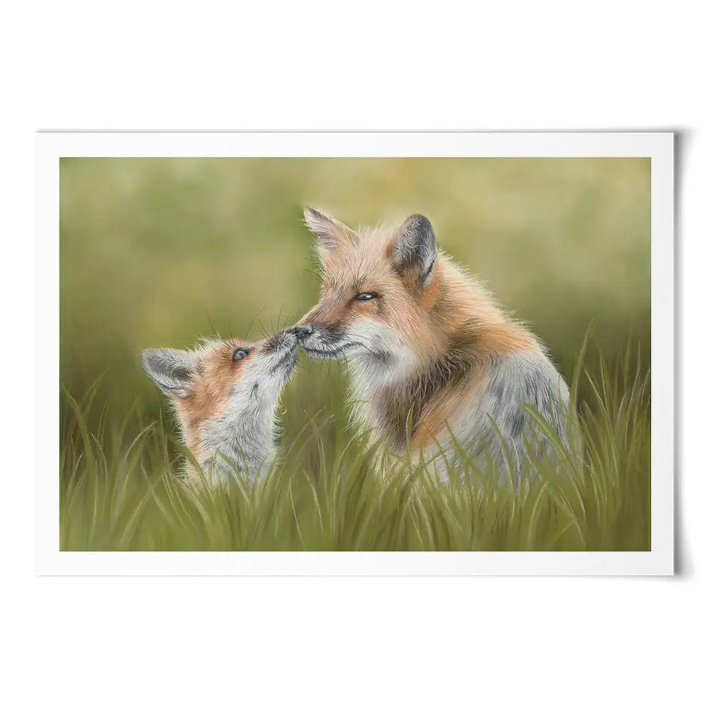 Fox And Cub Art Print Fox And Cub Art Print wall art product Georgie Turner