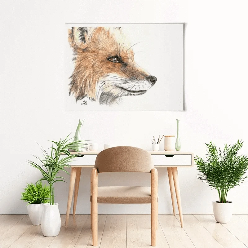 Fox Illustration Art Print Fox Illustration Art Print wall art product Jackie Bridges
