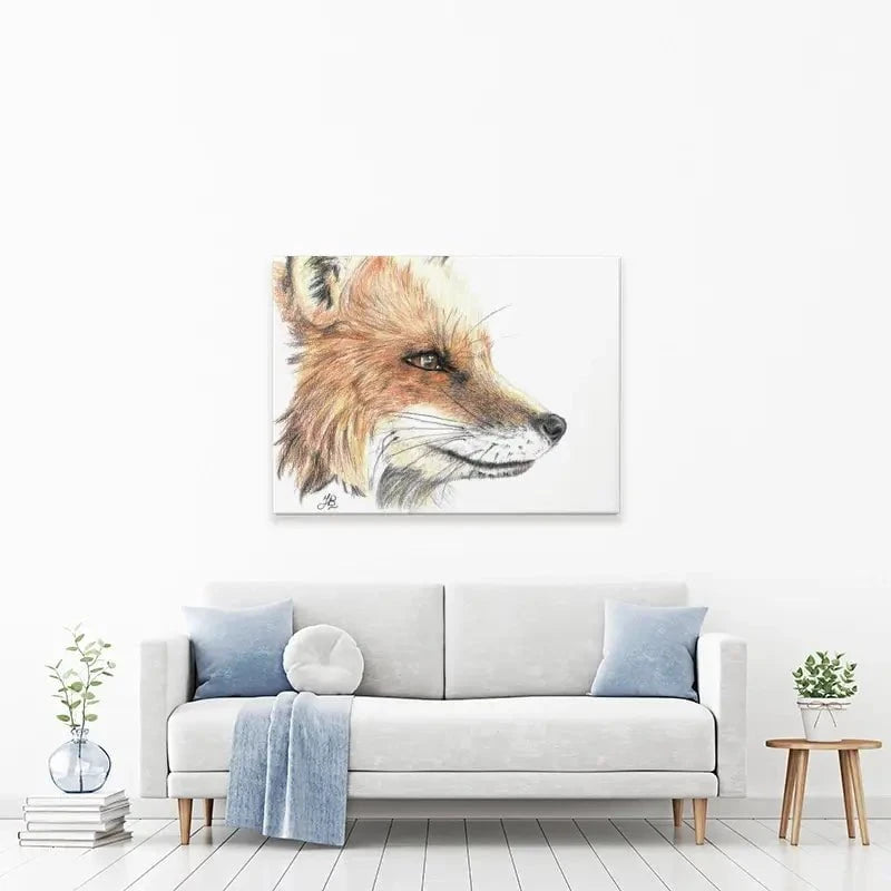 Fox Illustration Canvas Print Fox Illustration Canvas Print wall art product Jackie Bridges