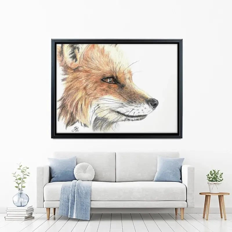 Fox Illustration Canvas Print Fox Illustration Canvas Print wall art product Jackie Bridges