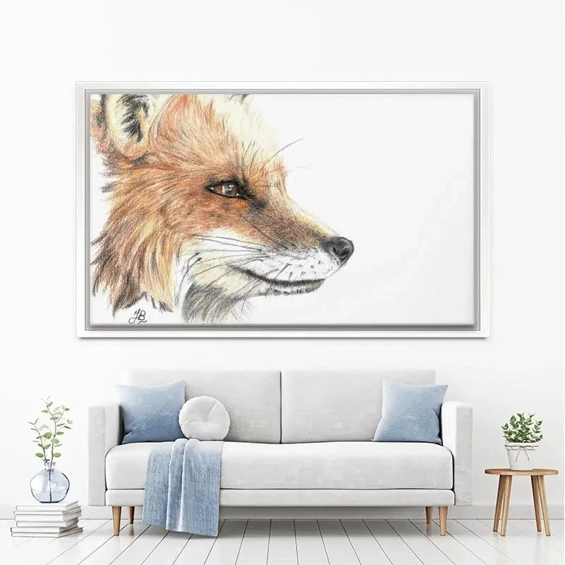 Fox Illustration Canvas Print Fox Illustration Canvas Print wall art product Jackie Bridges