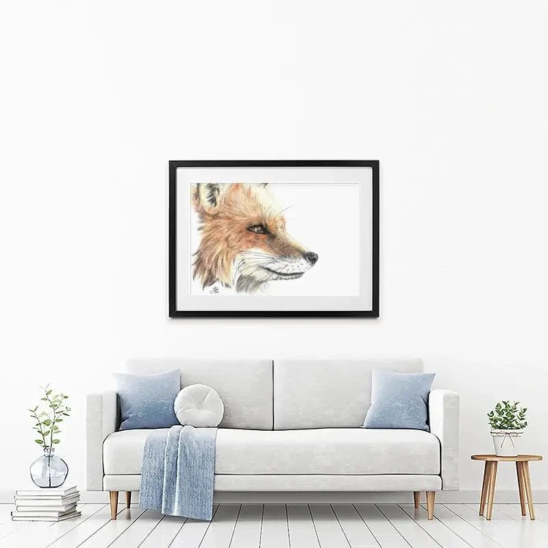 Fox Illustration Framed Art Print Fox Illustration Framed Art Print wall art product Jackie Bridges