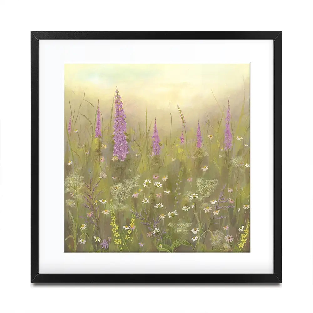 Foxglove Meadow Square Framed Art Print Foxglove Meadow Square Framed Art Print wall art product Karen Sutton