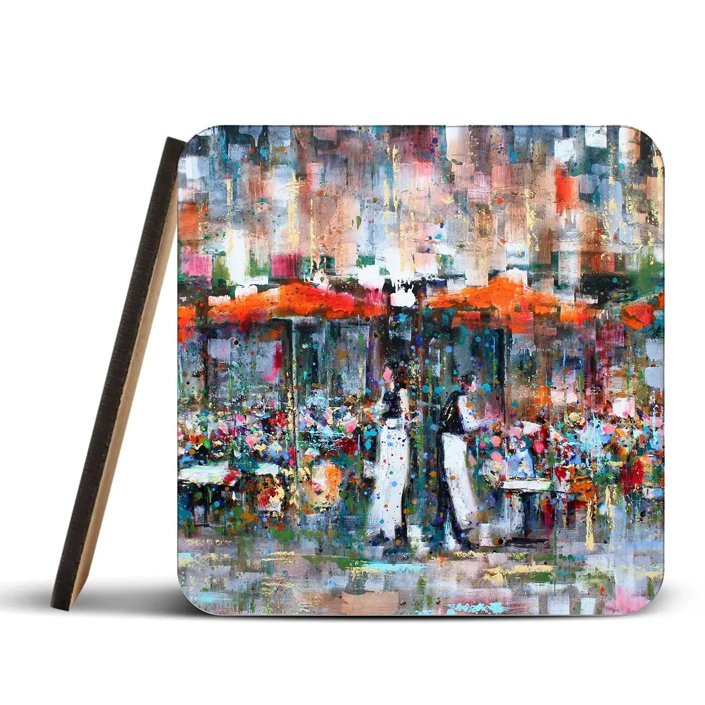 French Terras Coaster Set Rainbow Soul Tree Coaster Set | Rainbow Soul Tree Art Coasters wall art product Studio Paint-Ing