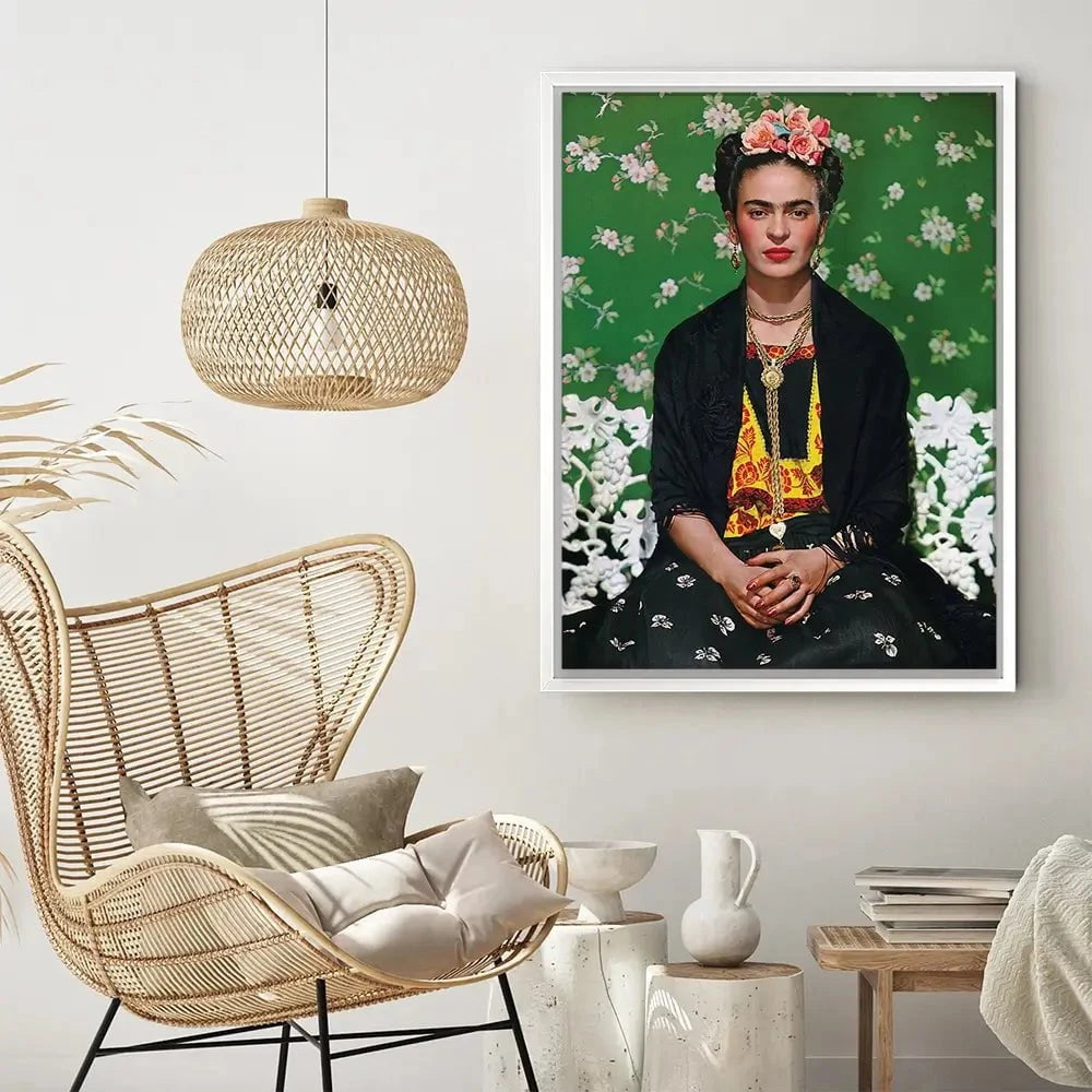 Frida Floral Canvas Print Frida Floral Canvas Print wall art product S Megalos