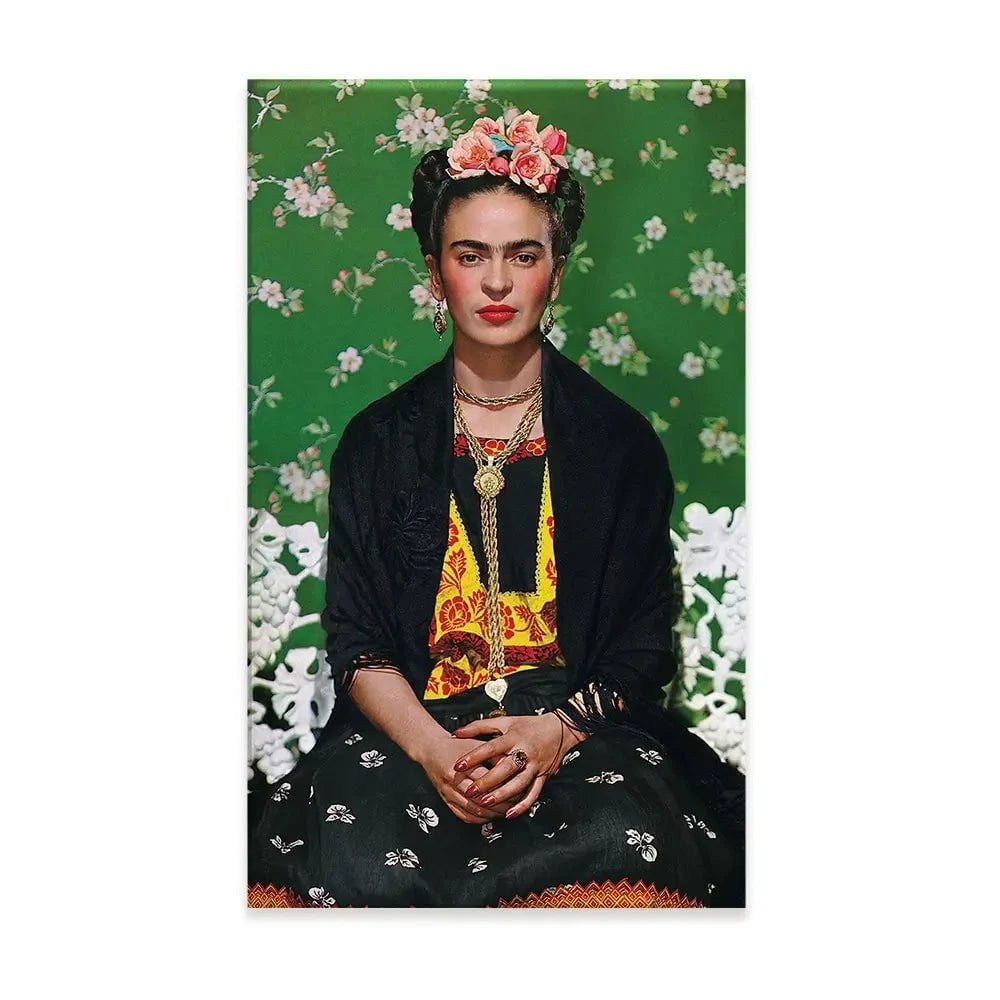 Frida Floral Canvas Print Frida Floral Canvas Print wall art product S Megalos